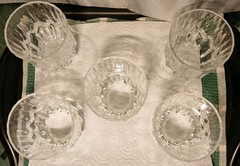 Vintage Unbranded Longchamp 7oz. Rock Glesses Set Of 5