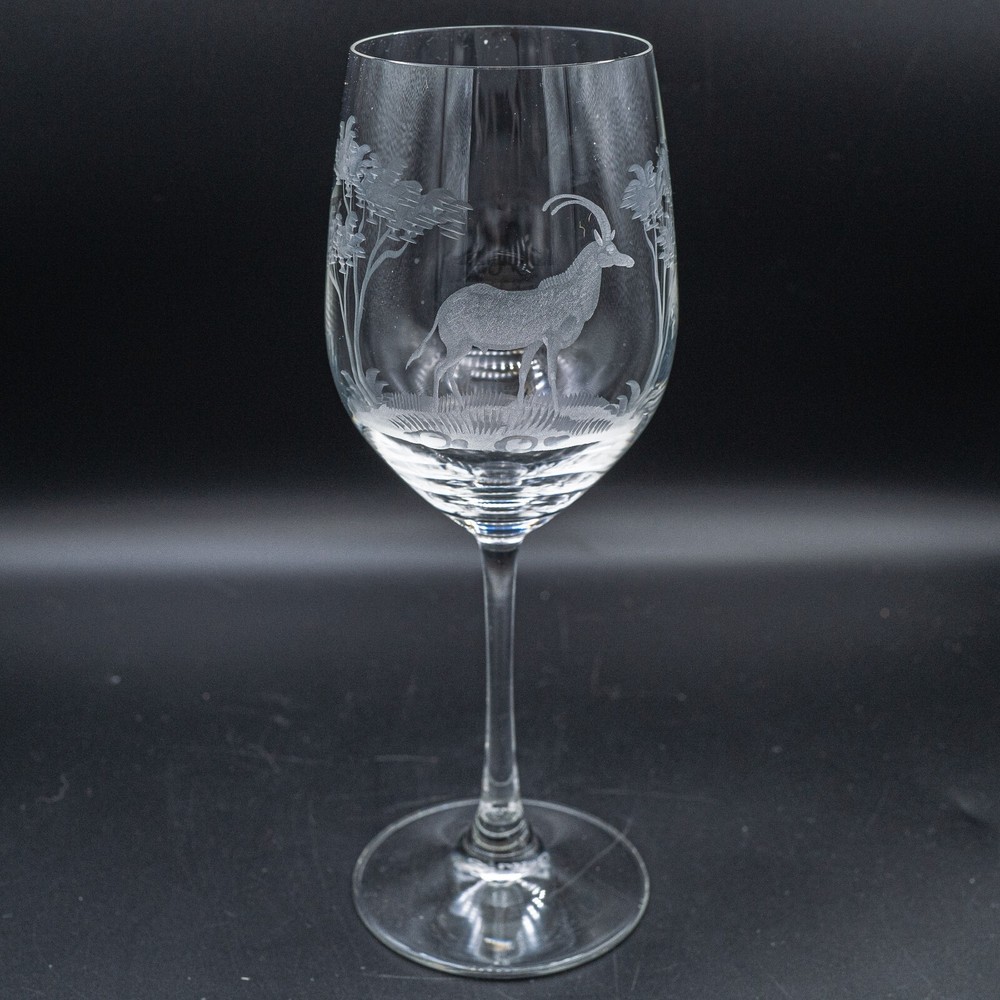 Queen Lace Crystal «Kenyan African» Sable White Wine Glass – 8 3/8″ #F