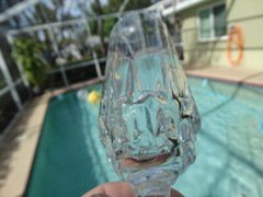Cristal D’arques/Durand Clear Vertical Design Knob Stem (CRA33) Fluted Champagne