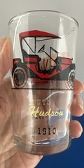 Vintage HAZEL ATLAS Antique Car Glasses Set of 4 Bar Ware Tumblers Automobiles