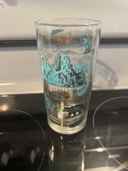 Set Of 5 Vintage Western US Cities Collector Glass Tumblers