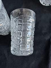Antique Whiskey Glasses Cut Glass American Brilliant Period Set of 4
