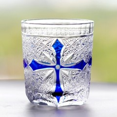 J43 Bohemian Czech Style Crystal Glass Hand Cut to Clear Glass Kiriko Glass