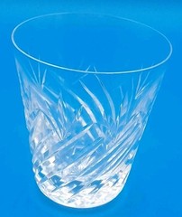 3 Rare Waterford Wat77 4″ Old Fashioned Whiskey Glasses Clear Diagonal Fan Cuts