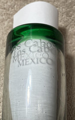 Los Cabos Mexico Hand Blown Cactus Tequila Shot Glass Green Rim Souvenir Shooter