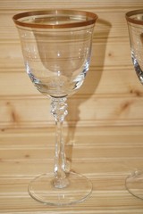 Mikasa Empire Gold Trim (4) Water Goblets, 8 1/4″ (G14)