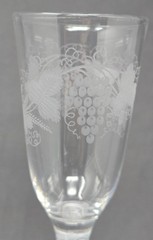 19th C. Bohemian Double White Air Twist Stem Wine Glass