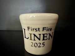 Fiesta ®️ LINEN Off White First Fire Shot Glass 2025 Limited Edition 1st