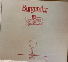 Luigi Bormioli Burgundy Wine Glass Set of 4 13oz Preston Vineyards Etched