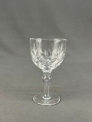 9 Vintage Stuart REGENT Cut Crystal 5 1/8″ Claret Wine Glasses; England Mint