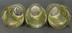 1950’s Culver’s LTD Prado Green 22K Gold Leaf Glasses Highball Barware