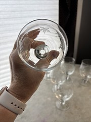 Crystal Ball Stem brandy/cognac Snifters 5(6) Etched Vintage