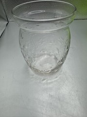 Vintage Rock Cut Crystal Condiment Marmalade Jam Jar Flowers And Leaves