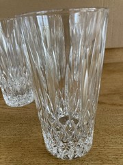 Mikasa (6) Old Dublin Lead Crystal Flat Highball Tumblers 5 3/4” Tall Excellent