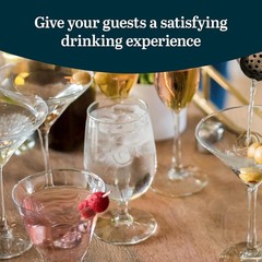 Entertaining Essentials Stemmed Water Glasses, Clear Multi-Purpose Water Gobl…
