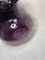 Artland Iris Plum Purple Bubble Glass Water Pitcher Hand Blown RARE