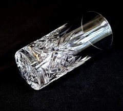 6 HighBall Tumblers «Laurie» by ROYAL CRYSTAL ROCK Cut Glass