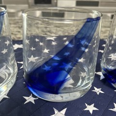 Greenbrier’s Blue Ribbon Highball Clear Drinking Glasses(Set of 4) 13.2 oz