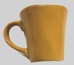 Pier 1 Elemental Gold Earthenware Ceramic Coffee Retired Mugs Vintage 90s Lot 3