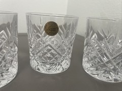 Cristal d’Arques Old Fashioned Whiskey 3 Crystal Glasses Bourbon Scotch Barware