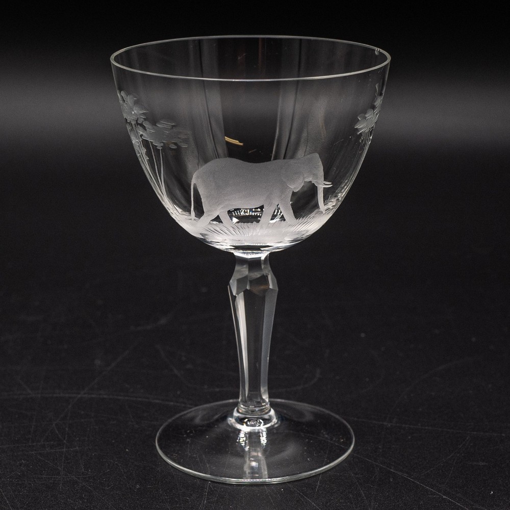 CHIP- Queen Lace «Kenyan African» Elephant Liquor Cocktail Glass – 4 7/8″ #E