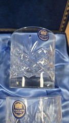 4-Thomas Webb England Crystal Lowball Tumbler Glasses In Org Box – Unused