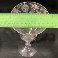 Vintage Rare Heisey Orchid Crystal Goblet Wine Etched Glass (1940-1957) 8.5″