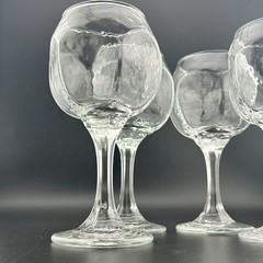 Hock Wine Chivalry Clear Libbey Vintage Stemware 6″ Glass Goblet Set of 4