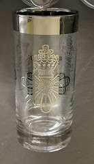 Vtg 4 Royal Queen’s Silver Lusterware Dorothy Thorpe MCM Cocktail HiBall Glasses