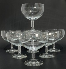 7 Schott Zwiesel Escapada Champagne Wine Glasses Dessert 4.5” 8 oz Square Stem