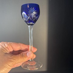 Vintage Bohemian Cut to Clear Crystal Cordial Glasses Set of 4 Czech Stemware 6”