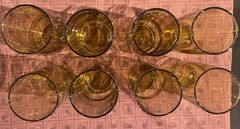 Honey Gold MCM Vintage Ice Tea Tumblers Set Of 8 Likely Anchor Hocking or Libby