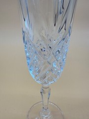 (1) CRISTAL D’ARQUES Champagne Flute – MASQUERADE – 7 3/4″ tall – elegant stem