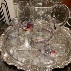 VTG Fostoria Galleria Mosaic Stained Glass Romanian Handblown Crystal Collection