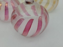 Set 6 Vintage Bohemia Glass Czech Crystal Liqueur Glasses Pink Yellow Orange