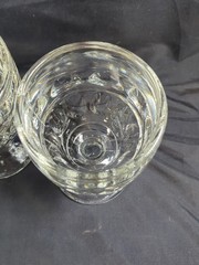 Set Of 4 Libbey 5212 Hoffman House Thick Glass Thumbprint Goblet 12 oz. 6.25”
