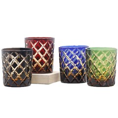 Whiskey Glasses Edo Kiriko Crystal Glass Tumbler Drinkware Black 250ml/9oz