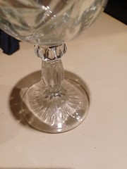 Vintage Libbey HOBSTAR Star of David Water Wine Goblet Glass 7 1/4″