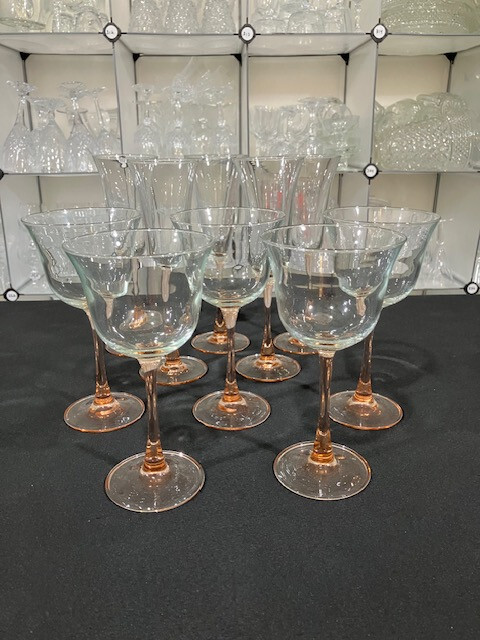 Americana Rose by Cristal D’Arques-Durrand – 10pcs of Vintage Crystal