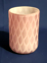 MT WASHINGTON Glass MOTHER OF PEARL Air Trap Quilted Tumbler