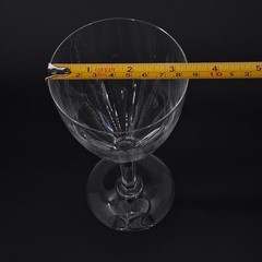 Genova by Baccarat Crystal Water Glass Goblet 6-Sided Thumbprint Cut Stem