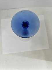 Libbey Domaine Blue Petal Stem Wine Glass 8 inches tall