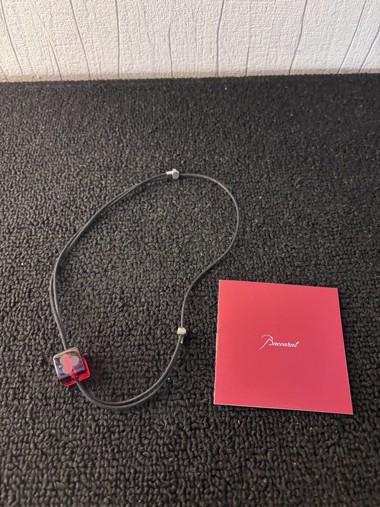 Baccarat Mod1 Red Square Necklace Collar In Crystal
