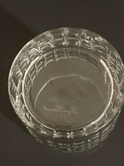 Luigi Bormioli Accademia Italy Whiskey crystal 12.75 oz rock Glass Signed 4” T