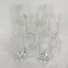 Vintage Lenox Irish Loop Handle Coffee Mugs Hand-Blown Crystal Glasses Set of 6