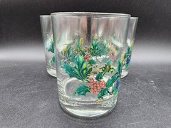 Set of 3 Portmeirion The Holly and Ivy Double Old Fashioned 10 OZ glasses ISSUES