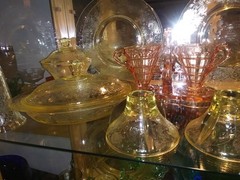 Bryce 8in Tall Red Goblet over Crystal Stem and Foot No Damage