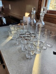 Vintage Glass Barware Set