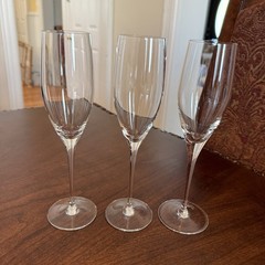 Set of 3 Rosenthal Studio-Linie Crystal FUGA Champagne Flute, 8 3/4″ Tall *READ*