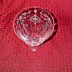 VINTAGE FOSTORIA «NAVARRE» CLEAR WATER/WINE FOOTED TUMBLERS 8 AVAIL